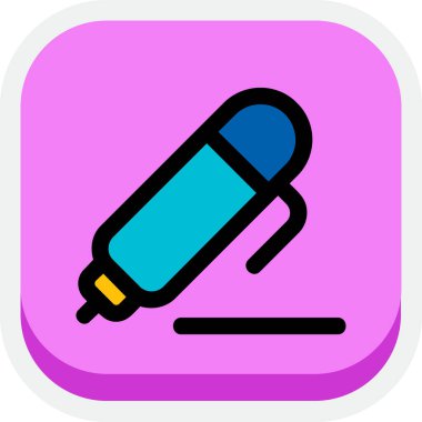 İşaretleyici simgesinin vektör illüstrasyonu