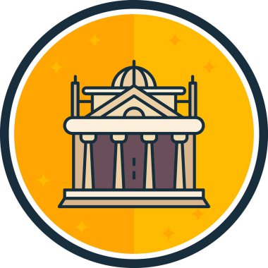 Bina. Web simgesi basit illüstrasyon