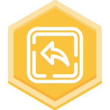 Basit biçimdeki ok vektör simgesi