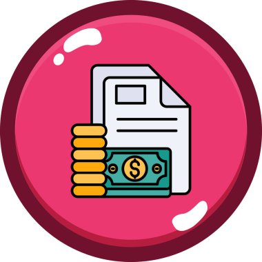 Dolar. Web simgesi basit illüstrasyon