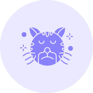 Kedi simgesinin vektör illüstrasyonu