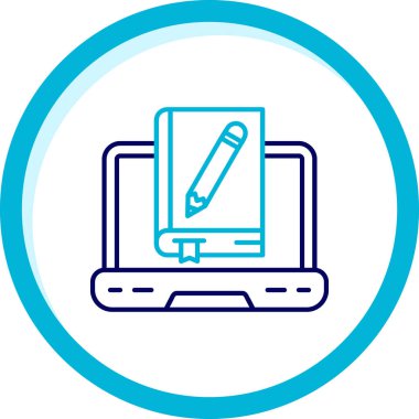 dijital tablet simgesine sahip dizüstü bilgisayar