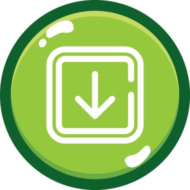 Yuvarlak bir simgenin vektör illüstrasyonu