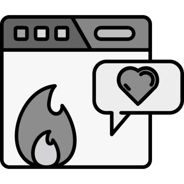 vektör çizim Tasarım ateş simgesinin