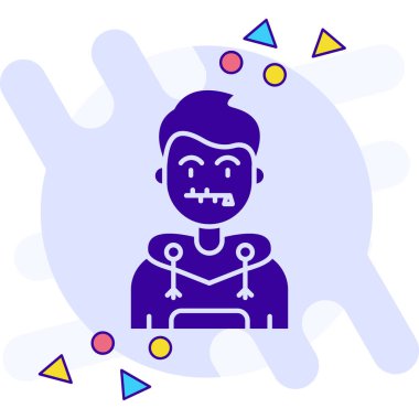 Cadılar Bayramı. Web simgesi basit illüstrasyon