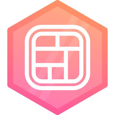 Basit vektör simgesi, bal peteğinin çizimi