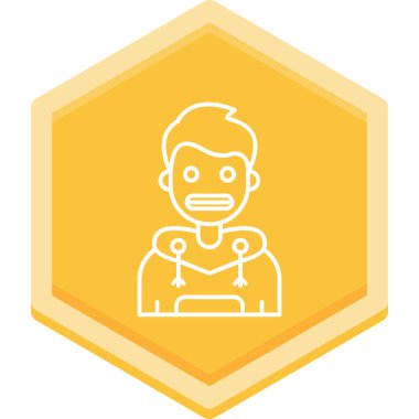 robot. Web simgesi basit illüstrasyon