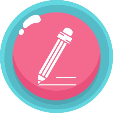 Kalem. Web simgesi basit illüstrasyon