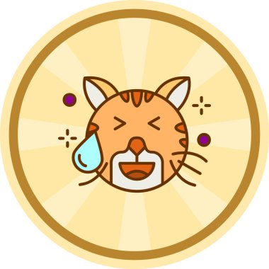 Gülümseyen sevimli bir kaplan.