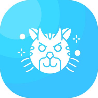 Kedi. Web simgesi basit illüstrasyon