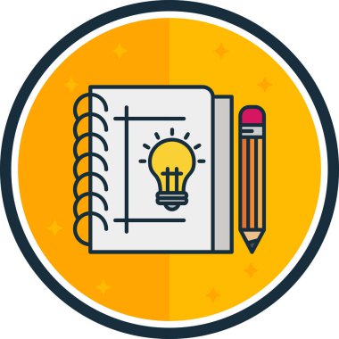 Bir fikrim var. Web simgesi basit illüstrasyon