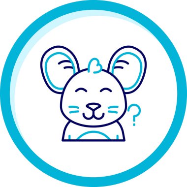 Beyaz arka planda izole edilmiş bir kafes ikonundaki çizgi tavşan. Hayvan işareti. Renkli taslak konsepti. vektör.