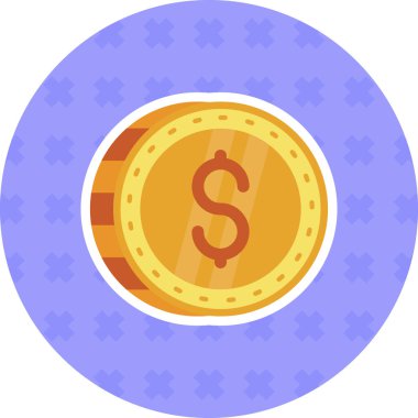 Sikke para birimi simgesi düz biçimli