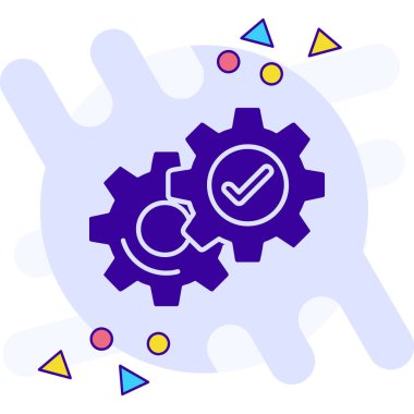 dişli simgesi vektör çizgisi ayarlanıyor