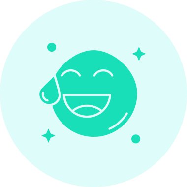 Bir yüz simgesinin vektör illüstrasyonu