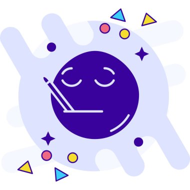 Gülümseyen mutlu bir yüzün vektör çizimi