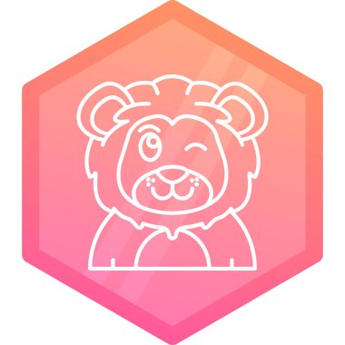 Şirin pembe bir ayının vektör çizimi