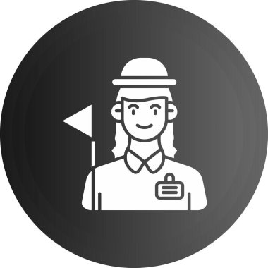 Tek izole edilmiş insan simgesinin vektör çizimi