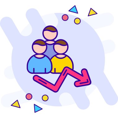 Arkadaş simgesi, vektör illüstrasyonu olan insanlar