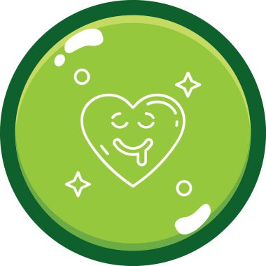 Kalp ikonu vektör illüstrasyonu