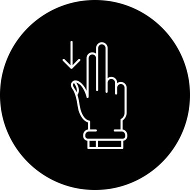 Beyaz arkaplanda basit tasarım vektöründe el imleç simgesi