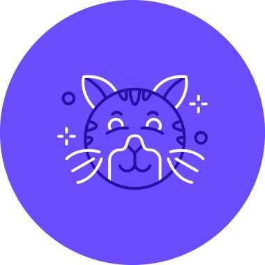 Kedi ikonu. vektör illüstrasyonu