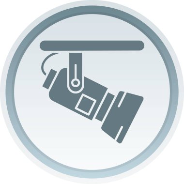 Kamera ikonunu tutan el. vektör illüstrasyonu