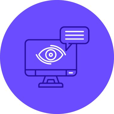 Monitör. Web simgesi basit illüstrasyon