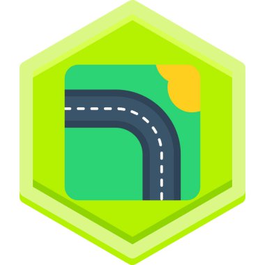 Yol simgesi, vektör illüstrasyonu