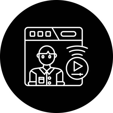 Bir robot simgesinin vektör çizimi, teknoloji, web ve mobil tasarımı