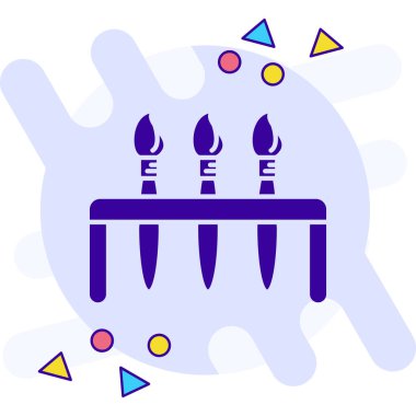 Mumlar mum yakma simgesi - taslak biçimi