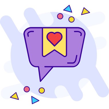 Sohbet mesaj simgesi - ana hatlar biçimi