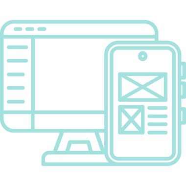 Ağ simgesi. Ekranlı akıllı telefonun vektör illüstrasyonu