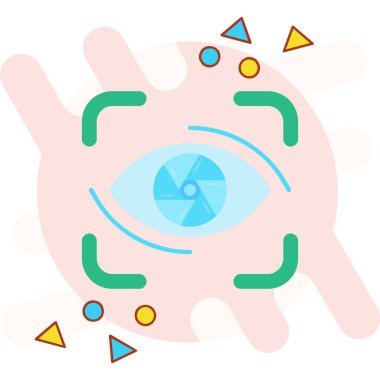 İnsan gözü simgesi, vektör çizimi