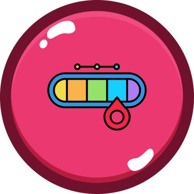 Vektör illüstrasyonu, yuvarlak bir simgenin simgesi