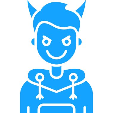 Şeytan simgesi vektör illüstrasyonu