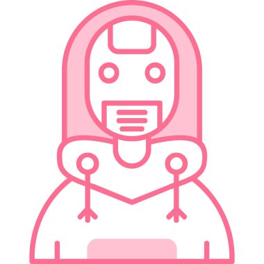 Robot yüz simgesinin vektör illüstrasyonu