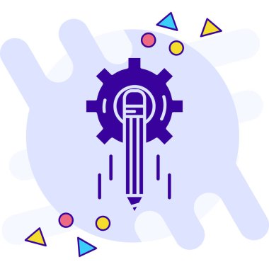 Veri işlemenin vektör simgesi