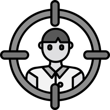 Bir kişi simgesinin vektör illüstrasyonu