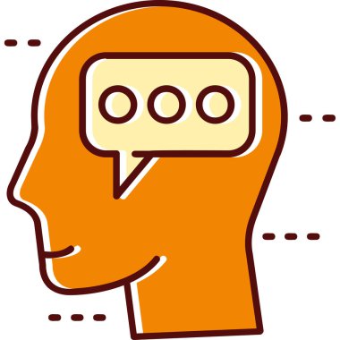 kafa ile konuşma balonu simgesinin