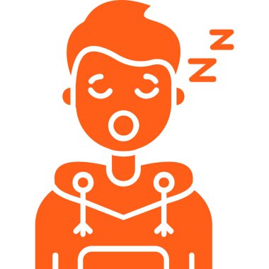 çocuk ana hatlarıyla uyuyan ikon