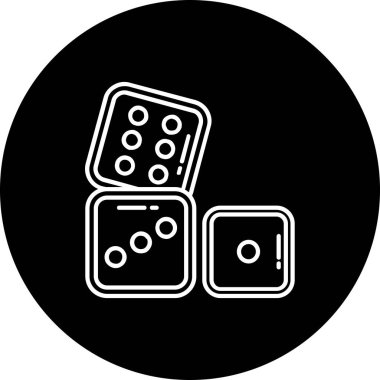 Casino Chip simgesinin vektör illüstrasyonu