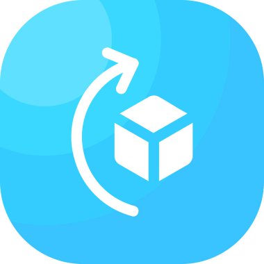 küp simge vektör çizim