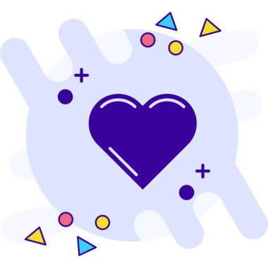 çizgi kalp simgesi beyaz arkaplanda izole edildi. Romantik sembol. Birleşme, tutku ve düğün. Sevgililer Günü sembolü. Renkli taslak konsepti. vektör.