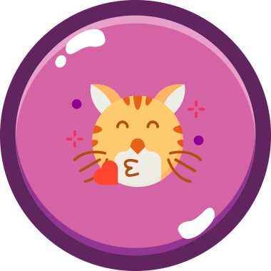 Şirin kedi, illüstrasyon, beyaz arkaplanda vektör.