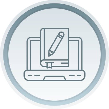 Dizüstü bilgisayar simgesi vektör çizimi