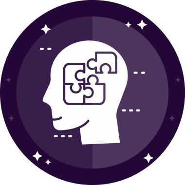 Beyin simgesi, vektör illüstrasyonu