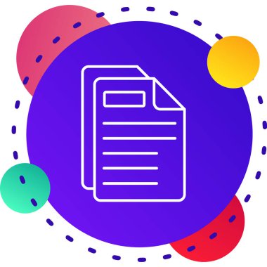 Beyaz arkaplanda izole edilmiş belge içeren satır belgesi. dosya simgesi. Kontrol listesi simgesi. İş konsepti. Renkli taslak konsepti. vektör