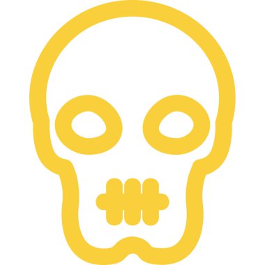 kafatası simgesi, vektör illüstrasyonu