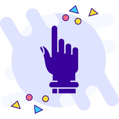 Tek bir izole elin vektör çizimi ve simgeyi durdur